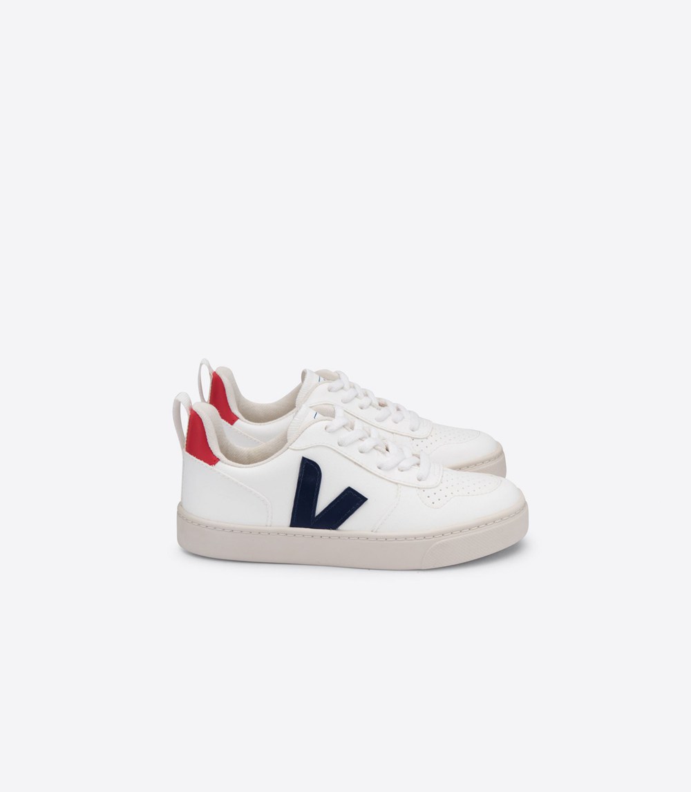 Veja Sneakers Kids - V-10 Lace Cwl - White - 2061EAICN